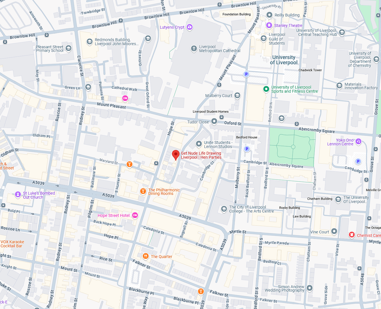Liverpool Hen Party Life Drawing - Map